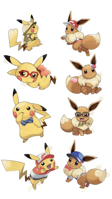 Pokemon Lets Go Eevee, Lets Go Eevee, Eevee And Pikachu, Lets Go Pikachu, Pokemon Lets Go, Cute Pikachu, Pokemon Pictures, Lets Go, Letting Go