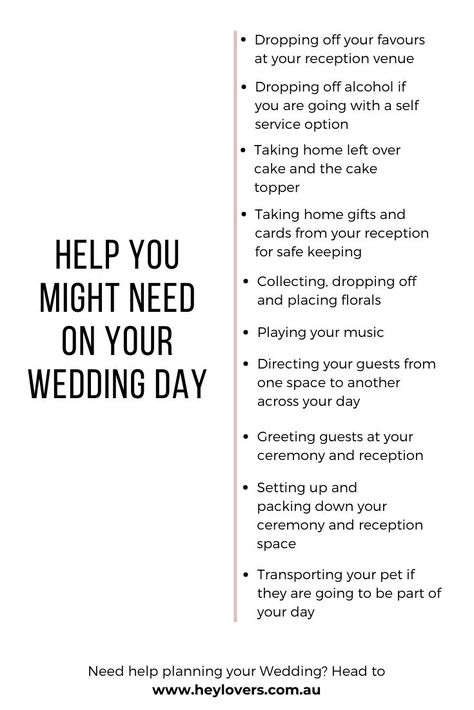 How To Plan A Wedding Without A Planner, Wedding Jobs List For Family, How To Choose Bridesmaids, Wedding Roles List, Wedding Day To Do List, Wedding Brainstorming, Wedding To Do List, Wedding Roles, Earthy Wedding