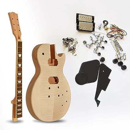 Electric Project Guitar Kit Unfinished DIY Package with Accessories Build Your Own Guitar, Diy Electric Guitar, Icecream In A Bag, Electric Ukulele, Electric Guitar Kits, Diy Guitar, Electric Guitar And Amp, Guitar Cable, Guitar Kits