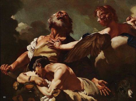 The Sacrifice Of Isaac, Sacrifice Of Isaac, Rococo Era, Classical Paintings, Rococo Art, The Sacrifice, Rennaissance Art, Italian Baroque, Religious Paintings