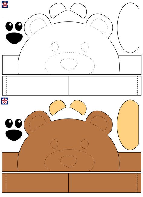 Teddy Bear Arts And Crafts, Headband Template Free Printable, Animal Headbands Craft For Kids, Dog Headband Craft, Teddy Bear Crafts Preschool, Craft Templates Printable, Headband Crafts For Kids, Bear Crafts For Kids, Teddy Bear Headband