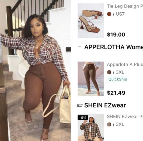 Fall Outfits Shein Black Women, Brown Outfit Ideas Black Women, Brown Thanksgiving Outfit, Plus Size Shien Outfit, Shein Date Night Outfits, Shein Winter Outfits Black Women, Shein Inspired Outfits Plus Size, Shein Winter Outfits 2024, Shein Outfits Plus Size