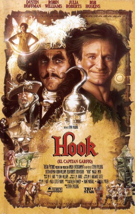 Hook 1991, Hook Movie, Steven Spielberg Movies, Goonies 1985, Robin Roberts, Dustin Hoffman, Maggie Smith, Rock Johnson, Tv Series Online