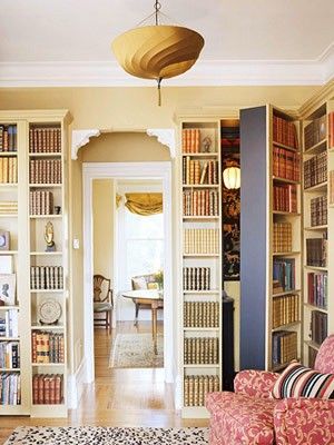 In Home Library, Secret Hiding Places, Bookcase Door, Secret Room, Hidden Rooms, Secret Door, Hidden Door, Home Libraries, Library Decor