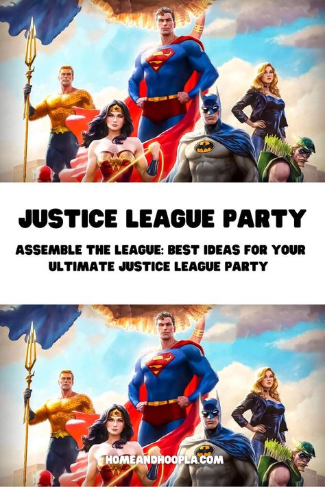 Do you feel the call of the superheroes? Unleash your inner hero with our ultimate, step-by-step guide to throwing an epic Justice League party! From invitations that summon your heroes to transforming your venue into the Hall of Justice, learn how to create a legendary event your friends will talk about for years! Justice League Birthday Party Ideas, Justice League Party Food, Justice League Movie, Justice League Party, Justice League International, Justice League Animated Movies, Perfect Birthday Party, Get The Party Started, Justice League