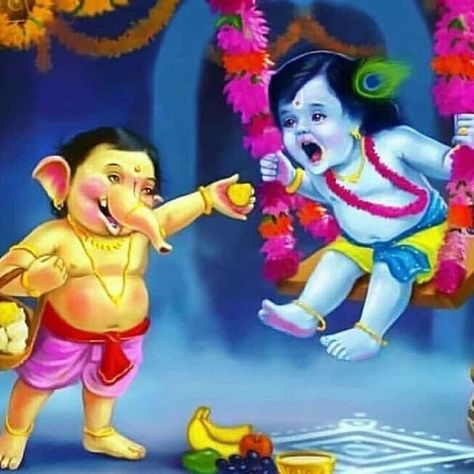 Kurumbu#ghaneshan#unnikannan#kalikoottukar💞 Animated Krishna, Art Krishna, Radhe Krishna Wallpapers, Baby Ganesha, Krishna Statue, Baby Krishna, Lord Ganesha Paintings, Ganesh Art, Radha Krishna Wallpaper