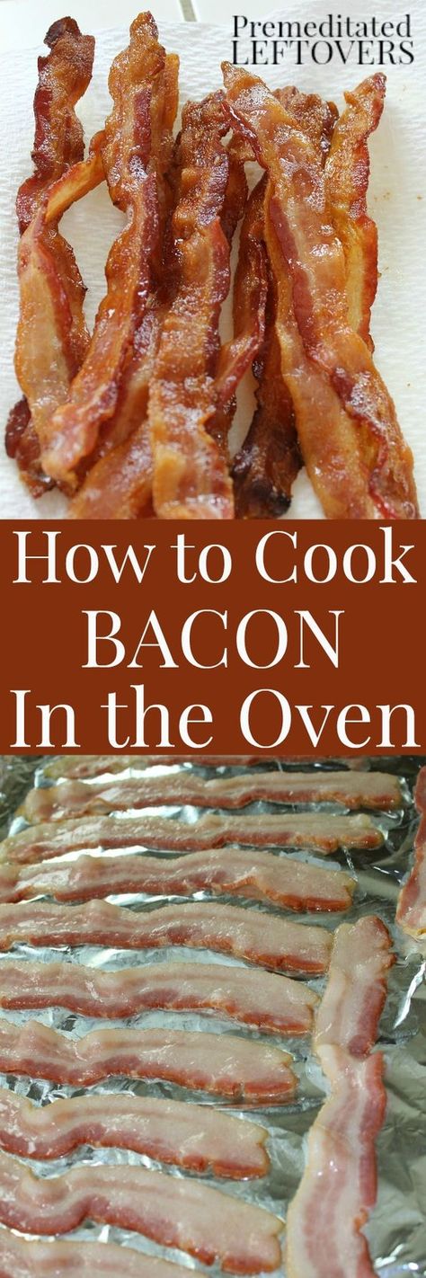 You can cook bacon in the oven. You are going to love this tip for how to cook bacon in the oven once you see how much easier and cleaner this method is. Cooking Bacon In Cast Iron Skillet, Cooking Bacon On The Stove, How To Cook Bacon On The Stove, Skillet Breakfast, Bacon In The Oven, Cooking Bacon, Baked Bacon, Kids Menu, Classic Kitchen