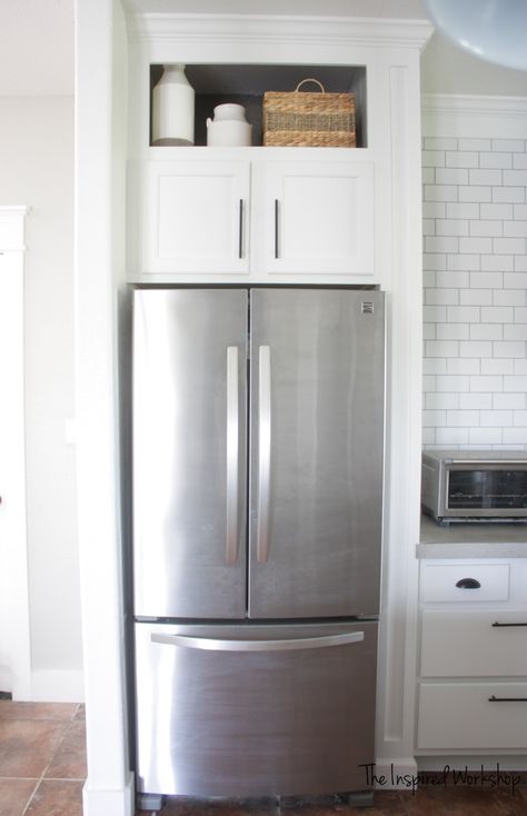 Over fridge cabinet ideas