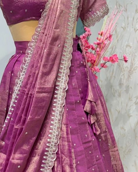 👉 Price- 1599/-+ Shipping 👈 *Lehenga Fabric*:- Pure Dual tone Tissue silk with Beautifully embroidered butti with fine finishing Pleated *lehenga Waist*:- 36,38, 40, 42, 44 *Length*:- 41” *Blouse Fabric*:- Pure dual tone Tissue silk with Beautifully embroidery butti with designer Cutwork Sleeves and Designer back *Dupatta* :- Premium Quality dual Tone tissue silk with embroidery sequince work and fine finishing Cutwork *Length*:- 2.5mtr *size* Xxs, XS , S, M, L, XL, XXL, XXXL 32,... Diwali Semi-stitched Tissue Silk Lehenga, Tissue Silk Lehenga, Semi-stitched Tissue Silk Lehenga For Festivals, Semi-stitched Dori Work Lehenga In Tissue Silk, Semi-stitched Tissue Silk Lehenga, Semi-stitched Pink Tissue Silk Lehenga, Premium Quality, Blouse Fabric, Cut Work