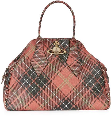 Large Yasmine Derby Bag 45010001 Charlotte Vivienne Westwood Tartan, Vivienne Westwood Bag, Vivienne Westwood Bags, Plaid Purse, Red And Black Plaid, Orange Peel, College Outfits, Black Plaid, Vivienne Westwood