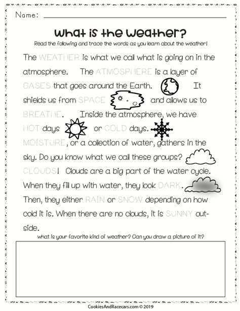 The Weather Worksheet Pack includes 9 FREE worksheets including weather matching, counting fill in the blanks, connect the dots, snowflake symmetry, and more! Preschool and kindergarten students will love learning about the weather with this pack. Use for weather units or rainy days. What is the weather, anyway? Weather Worksheets 2nd Grade, Weather Worksheets For Kindergarten, Weather Reading Comprehension, What Is Weather, Snowflake Symmetry, Social Geography, Volcano Craft, Weather Lessons, Seasons Worksheets