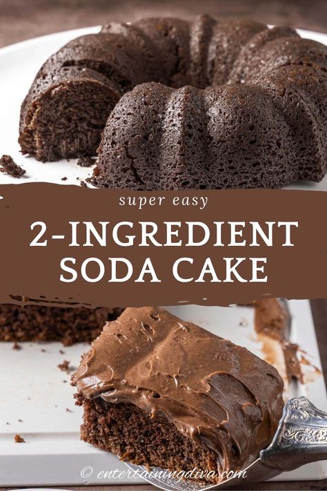 Super Easy 2-Ingredient Soda Cake Healthy Cake Box Recipes, Cake With Sprite Recipe, Weight Watchers 2 Ingredient Cake, Weight Watcher Cake With Soda, Box Cake And Soda Recipes, 2 Ingredient Soda Cake, Cake Mix Plus Soda, No Mix Cake Recipe, Diet Soda Cake Weight Watchers