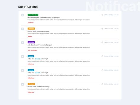 Notifications by Davinder Aulakh on Dribbble Notification Ui, Form Design Web, Website Design Inspiration Layout, Ui Design Dashboard, Web Dashboard, Dashboard Ui, Web Ui Design, Dashboard Design, Ui Inspiration