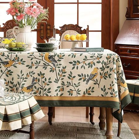 Amazon.com: patdrea French Linen Pattern Tablecloth Soft Durable Floral Table Cloth Designer Kitchen Dining Tablecloth for Rectangular Tables for Parties Christmas 55"x 79" : Home & Kitchen Modern Tablecloth, Floral Table Cloth, Modern Tablecloths, Table Farmhouse, Table Large, French Table, Floral Table, Rectangle Tablecloth, Square Tablecloth