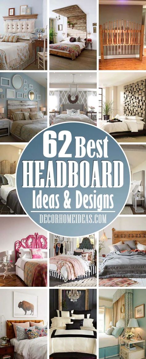 Unique Headboard Ideas, Wall Headboard Ideas, Bed Headboard Ideas, Pinterest Bedroom, Headboard Makeover, Cool Headboards, Headboard Alternative, Faux Headboard, Shelves Bedroom