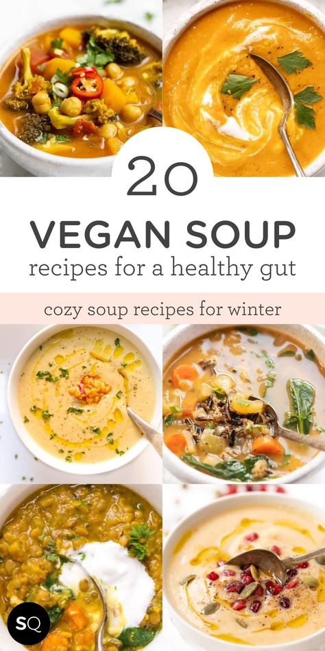 Soup Recipes Vegan, Cozy Soup Recipes, Vegan Winter Recipes, Easy Vegan Soup, Vegan Crockpot, Cozy Soup, Winter Soup Recipe, Vegan Stew, Vegetarian Soup Recipes