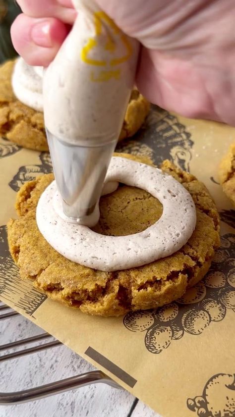 Frosted Pumpkin Cookies…Pumpkin Season has arrivedThese pumpkin cookies are so easy to make and chewy! You will think you’re eating a pumpkin pie! The spiced frosting is optional but adds a nice touch. Full recipe below.Pumpkin Cookies * 1 1/2 stick unsalted butter, softened * 3/4 cup light brown sugar, packed * 2 egg yolks, room temp * 1 1/2 tsp vanilla * 1/2 cup canned pumpkin puree * 1 3/4 cups all purpose flour * 1 tsp cinnamon * 1/2 tsp nutmeg * 1/4 tsp ground ginger* 1/4 tsp ground cloves* Sweet Monkey Pumpkin Cookies, Spiced Frosting, Frosted Pumpkin Cookies, Sweet Monkey, Cookies Pumpkin, Farmer Market, Cookie Cakes, Butter Frosting, Egg Yolks