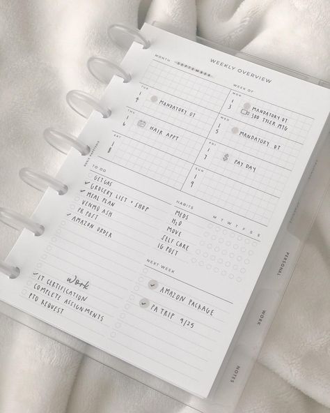 Hp Mini Planner, Mini Planner Ideas, Boju Ideas, Planner Minimalista, Planner Organization Ideas, Week Overview, Minimalist Journal, Weekly Overview, Mini Planner