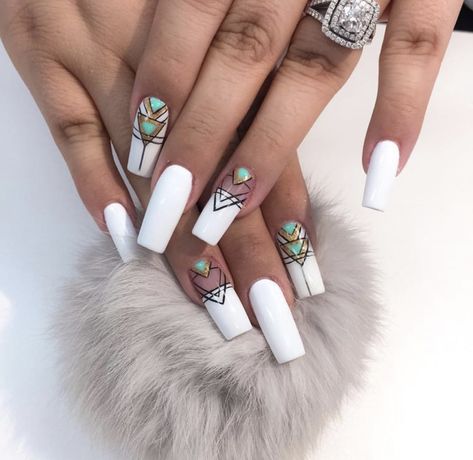 Indigenous Nails Art, Native American Inspired Nails, Native American Nail Designs, Native Nail Designs, Indigenous Nails, Southwest Nail Designs, Native American Nails, Montana Nails, Southwest Nails