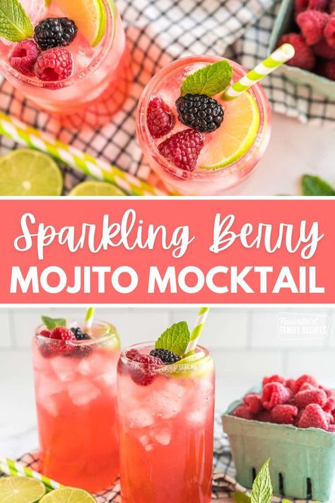 This Sparkling Berry Mojito Mocktail is the perfect refreshing summer drink. The blackberries and raspberries make this “red, white, and blue” drink a hit for the 4th of July or any summertime celebration. They are such a pretty drink and perfect for summer! And because this is a virgin mojito mocktail, kids can enjoy them too! Berry Mojito, Blue Drink, Mojito Mocktail, Virgin Mojito, Summer Drink, Mocktails, Mojito, 4th Of July, Berry