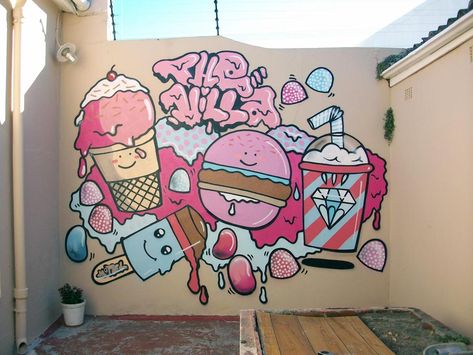 Super awesome Graffiti art! Cute little Yummy Pals! Graffiti I, Snow Ball, Graffiti Doodles, Wall Painting Decor, Graffiti Characters, Wall Paint Designs, Graffiti Designs, Street Graffiti, Graffiti Drawing