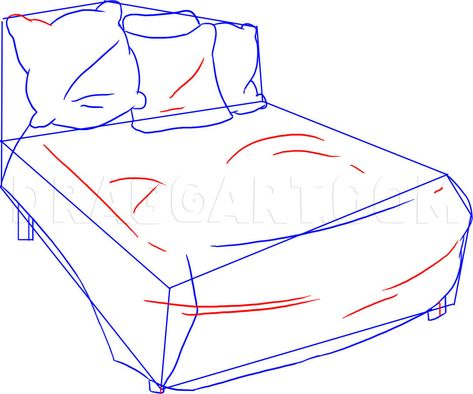 Bed Base Drawing, How To Draw Someone Laying On A Bed, Person In Bed Reference, Cuddling Pose Reference Bed, Bed Drawing Reference, Person Laying In Bed Drawing Reference, Bed Art Drawing, Bed Drawing Sketches, Laying In Bed Drawing Reference