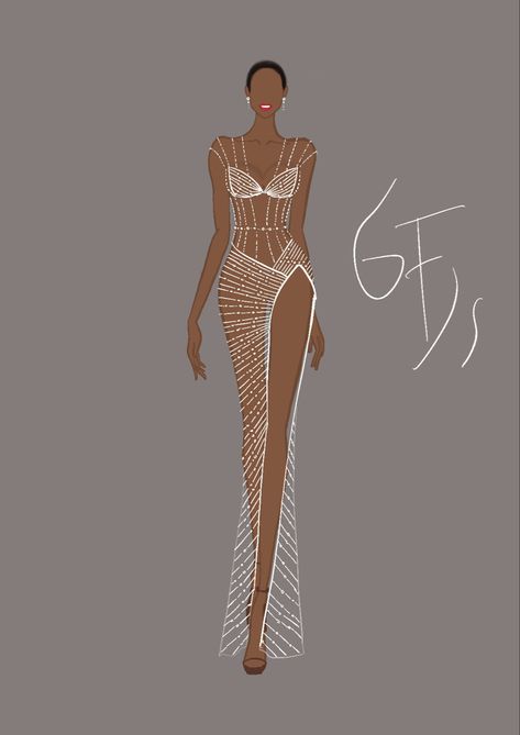 Fashion Figure Drawing, Fashion Illustrations Techniques, Gowns Dresses Elegant, Brown Hair Balayage, Fashion Drawing Dresses, Fashion Design Portfolio, Ootd Ideas, Fancy Hats, Fashion Figures