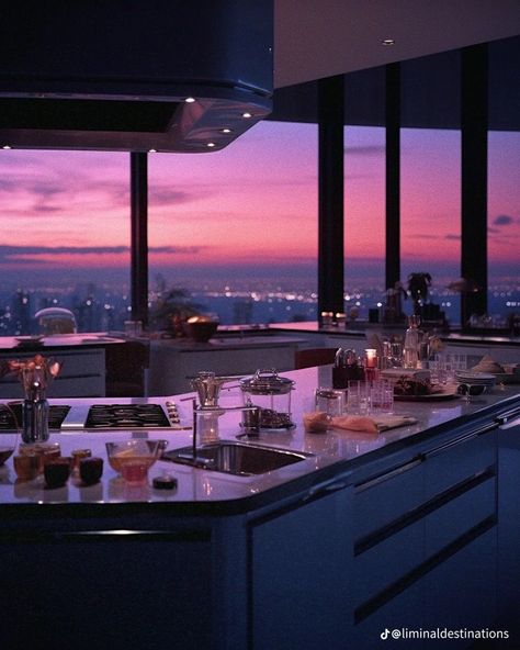 Posh Apartment, 80s Apartment, Dream Penthouse, Penthouse Aesthetic, Miami Penthouse, 1980s Decor, 90s Interior, 80s Interior Design, La Apartment