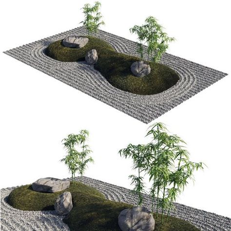 Japanese Rock Zen Garden 03 Japanese Garden Rocks, Sand Zen Garden, Indoor Zen Garden, Japanese Rock Garden, Dry Garden, Substance Designer, Grasses Garden, Japanese Rock, Neo Classic