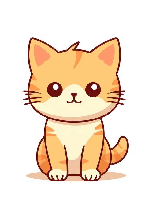 Orange cat cartoon animal mammal.  | premium image by rawpixel.com Orange Cat And White Cat, Orange Cat Illustration, Orange Cat Cartoon, Cartoon Cat Drawing, Cute Ginger, Cat Cartoon, Cat Clipart, Illustration Ideas, Animal Cute