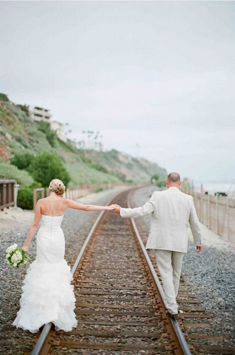 love their style San Clemente Wedding, Marriage Photos, Vintage Brides, Beautiful Beach Wedding, Beautiful Wedding Photography, Beach Wedding Photos, Beach Chic, Wedding Videographer, Wedding Photography Poses