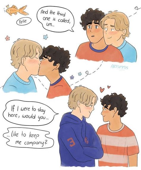 sam ✎ on Instagram: "Simon and Wilhelm from Young Royals, but as Heartstopper comic characters 📖💕✨ This one was definitely really fun to draw even tho it was also a bit challenging to figure out how they would look like in @aliceoseman ‘ art style XD The hair was probably the hardest part (as always haha) 🏷 #youngroyalsfanart #youngroyals #heartstoppercomic #heartstopper #simon #wilhelm #wilmon #omarrudberg #edvinryding #aliceoseman" Wilhelm X Simon Fanart, Simon X Wilhelm, Wilmon Fanart, Young Royals Fanart, Simon And Wilhelm, Simon Wilhelm, Fun To Draw, Comic Characters, Royal Babies