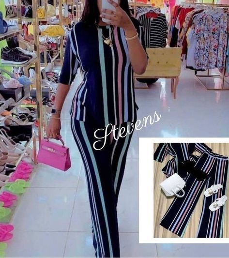 Vintage Trousers And Top For Ladies, Women Evolve, Trouser And Top For Ladies, Trouser And Top, English Wears, Simple Dress Styles, Top For Ladies, Ankara Dress Designs, Jump Suits