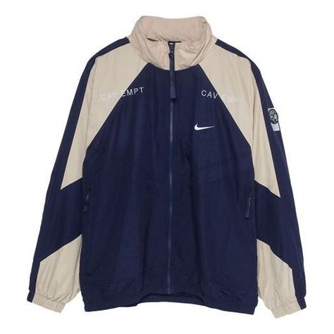 Cav Empt x Nike Unisex Black-Blue Jacket AR1389-416 (Size: US S) 2k Outfits, Blue Nike Jacket, Nike X Ce Track Jacket Navy/tan, Y2k Tattoo, Blue Sports Jacket, Vintage Jacket Outfit, Outfit Outer, Pfp Y2k, Nike Looks