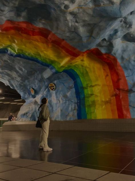 stockholm sweden subway station aesthetic Stockholm Picture Ideas, Sweden Travel Aesthetic, Subway Station Aesthetic, Stockholm Sweden Aesthetic, Stockholm Subway, Station Aesthetic, Stockholm Spring, Stockholm Aesthetic, Sweden Aesthetic