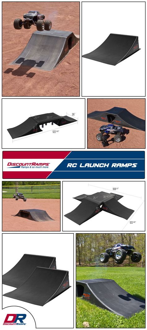 Instantly add jumping and launch areas to any existing RC course! Residential or Commercial RC Ramps for Nitro, Gas Powered, and Electric RC cars. Rc Car Track Ideas, Rc Truck Storage Ideas, Rc Car Track Diy, Rc Trucks For Sale, Rc Car Track, Gas Powered Rc Cars, Rc Cars For Sale, Diy Cars, Diy Electric Car