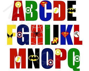 Superhero Font, Super Hero Bedroom Decor, Super Hero Letters, Superhero Classroom Decorations, Superhero Alphabet, Superhero Letters, Superhero Clipart, Bday Stuff, Art Superhero