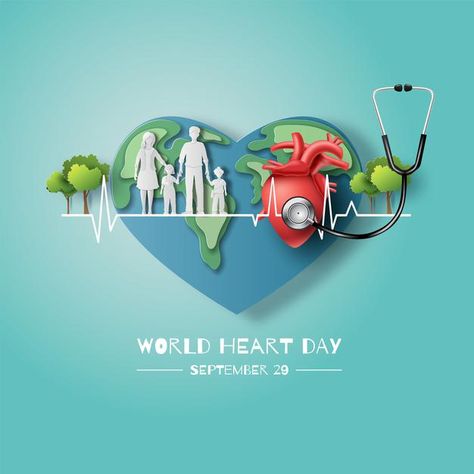 World Heart Day Creative Poster, World Heart Day Creatives, World Heart Day Poster Design, Healthcare Poster Design, World Heart Day Creative Ads, Heart Poster Design, Heart Ads, World Heart Day Poster, Heart Day Poster