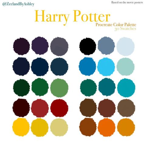 Harry Potter Palette, Harry Potter Color Palette, Harry Potter Themed Bedroom, Nursery Color, Color Scheme Ideas, Nursery Color Scheme, Harry Potter Colors, Cumpleaños Harry Potter, Palette Challenge