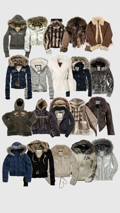 coats jackets 2000s 2000s Fur Jacket, Autumn Coat Aesthetic, Autumn Outfits 2000s, Fur Lined Jacket Y2k, 2000s Winter Jacket, 2000 Fashion Winter, 2000s Cold Weather Outfits, 200s Winter Outfits, 00s Winter Outfits