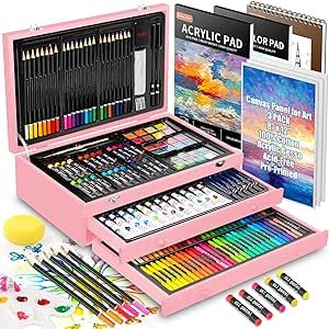 Art Materials Drawing, Kids Art Set, Stationary Kit, Best Art Supplies, Art Supplies Gift, Crafts Drawing, Drawing Kits, Art Sets For Kids, Art Pad