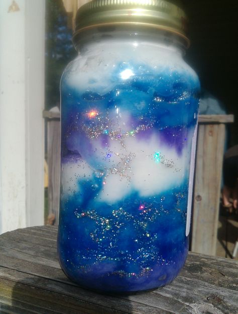 Glow In The Dark Galaxy Jars, Galaxy Jars, Galaxy In A Jar, Galaxy Room, Slumber Party Invitations, Galaxy Jar, Library Ideas, Slumber Party, In A Jar