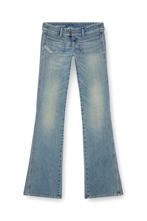 Bootcut and Flare Jeans D-Hush | Light Blue | Diesel Clothes Png Bottoms, Thrifting Manifestation, Uni Clothes, Jeans Png, Jeans Flared, Baggy Style, Jeans Skirt, Diesel Jeans, Y2k Jeans