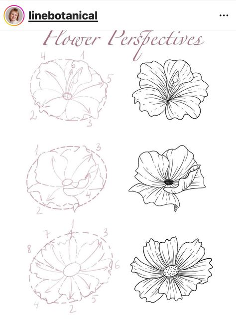 Flower Drawings Easy, How To Draw Flowers Step By Step, Flower Drawings Simple, Learn To Draw Flowers, Hur Man Ritar Blommor, Flower Drawing Easy, Cute Flower Drawing, Flowers Step By Step, How To Draw Flowers