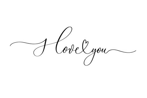 I love you - handwritten inscription isolated on white background. Valentine's day design. I Love You Cursive Writing, I Love You In Cursive, I Love You Font, I Love You Tattoo, I Love You Calligraphy, I Love You Text, Love Yourself Tattoo, Express Love, Aesthetic Fonts