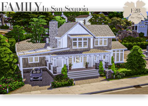 FAMILY IN SAN SEQUOIA | Earth2Barb on Patreon Sims 4 Family Home Patreon, Sims 4 House Patreon Cc, Sims 4 Family Home Cc, Sims 4 Cc Family Home, San Sequoia House Sims 4, Sims 4 San Sequoia House, Sims 4 64x64, Sims 4 Family House Cc, Growing Together Sims 4