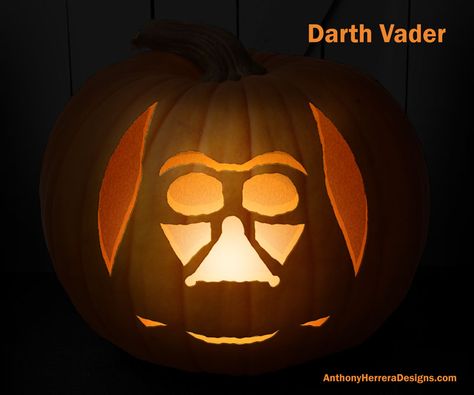 Darth Vader Pumpkin Stencil, Star Wars Pumpkin Carving Templates, Star Wars Pumpkin Carving, Darth Vader Pumpkin, Star Wars Pumpkin, Pumpkin Carving Patterns Free, Cute Pumpkin Carving, Halloween Pumpkin Carving Stencils, Creative Pumpkin Carving