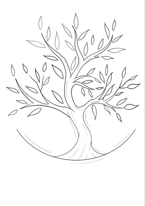 #tattoo #tattoos #inked #tattooart #tattooed #tattooideas #tattoodesign #tattooinspiration #tattoosleeve #tattooflash #inkedgirls #tattooedwomen  #InkLaughs  #TattooFails Line Art For Embroidery, Out Line Art Design, Leaves Drawing, Pola Sulam, Embroidery Patterns Free, Hand Embroidery Design Patterns, 자수 디자인, Hand Embroidery Art, Tree Drawing