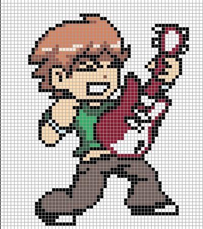 This is Scott Pilgrim pixel art Marilyn Monroe Pixel Art, Scott Pilgrim Game, Minecraft Pixel Art Templates, Nerdy Perler Beads, Easy Pixel Art, Scott Pilgrim Vs. The World, Pixel Art Templates, Art Templates, Pixel Art Grid