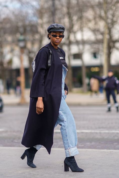 How to Dress Up Jeans | POPSUGAR Fashion Baker Boy Hat Outfit, All Denim Outfits, Boys New Fashion, Dress Up Jeans, Baker Boy Hat, Hat Outfit, Denim Outfits, Kids Clothing Brands, Paris Fashion Week Street Style